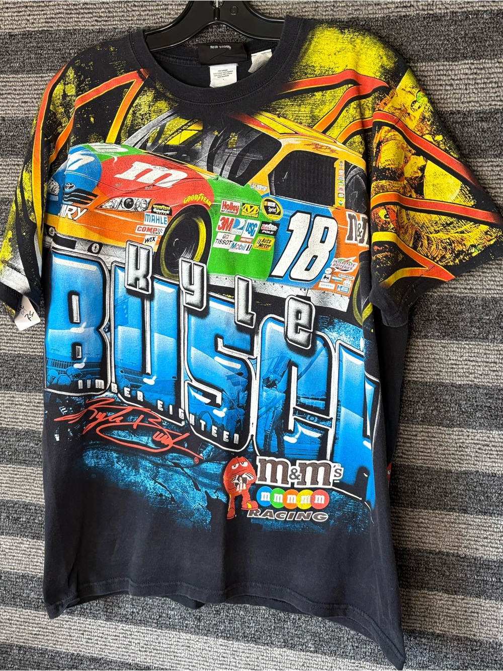 2011 Chase Authentics Kyle Busch M&M’s Car All Over Print NASCAR T-Shirt Large